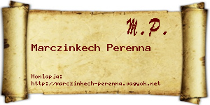Marczinkech Perenna névjegykártya